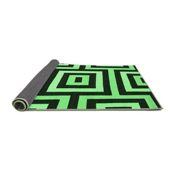 Sideview of Abstract Emerald Green Contemporary Rug, con2780emgrn
