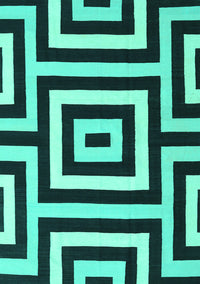 Abstract Turquoise Contemporary Rug, con2780turq