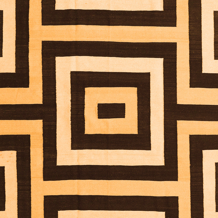 Serging Thickness of Machine Washable Abstract Orange Contemporary Area Rugs, wshcon2780org