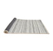 Thickness of Contemporary Silver Pink Solid Rug, con2781