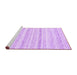 Sideview of Machine Washable Solid Purple Modern Area Rugs, wshcon2781pur