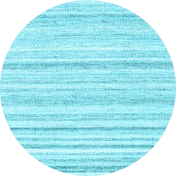 Round Solid Light Blue Modern Rug, con2781lblu