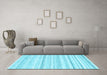 Machine Washable Solid Light Blue Modern Rug in a Living Room, wshcon2781lblu