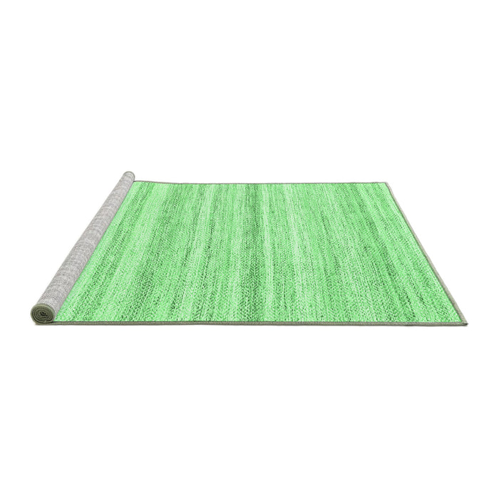 Sideview of Machine Washable Solid Emerald Green Modern Area Rugs, wshcon2781emgrn