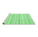 Sideview of Machine Washable Solid Emerald Green Modern Area Rugs, wshcon2781emgrn