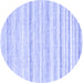 Round Solid Blue Modern Rug, con2781blu