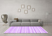 Machine Washable Solid Purple Modern Area Rugs in a Living Room, wshcon2781pur