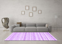 Machine Washable Solid Purple Modern Rug, wshcon2781pur