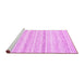 Sideview of Machine Washable Solid Pink Modern Rug, wshcon2781pnk