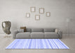 Machine Washable Solid Blue Modern Rug in a Living Room, wshcon2781blu