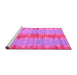 Sideview of Machine Washable Abstract Pink Contemporary Rug, wshcon2782pnk