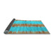 Sideview of Abstract Light Blue Contemporary Rug, con2782lblu