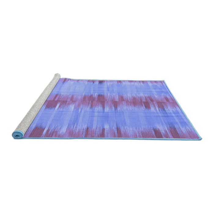 Sideview of Machine Washable Abstract Blue Contemporary Rug, wshcon2782blu