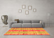 Machine Washable Abstract Orange Contemporary Area Rugs in a Living Room, wshcon2782org