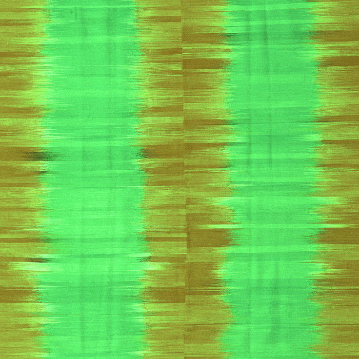 Serging Thickness of Abstract Green Contemporary Rug, con2782grn