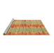 Sideview of Machine Washable Abstract Brown Contemporary Rug, wshcon2782brn