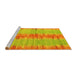 Sideview of Machine Washable Abstract Yellow Contemporary Rug, wshcon2782yw