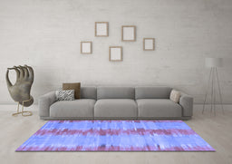 Machine Washable Abstract Blue Contemporary Rug in a Living Room, wshcon2782blu