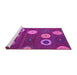 Sideview of Machine Washable Abstract Pink Contemporary Rug, wshcon2783pnk