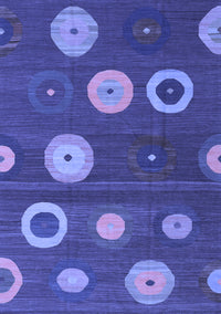 Abstract Blue Contemporary Rug, con2783blu