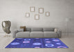 Machine Washable Abstract Blue Contemporary Rug in a Living Room, wshcon2783blu