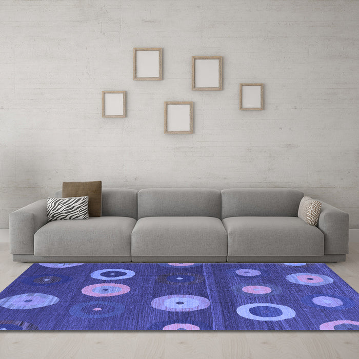 Machine Washable Abstract Blue Contemporary Rug in a Living Room, wshcon2783blu