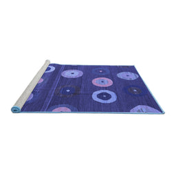 Sideview of Machine Washable Abstract Blue Contemporary Rug, wshcon2783blu