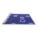 Sideview of Machine Washable Abstract Blue Contemporary Rug, wshcon2783blu