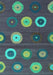 Machine Washable Abstract Turquoise Contemporary Area Rugs, wshcon2783turq