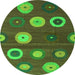 Machine Washable Abstract Green Contemporary Area Rugs, wshcon2783grn