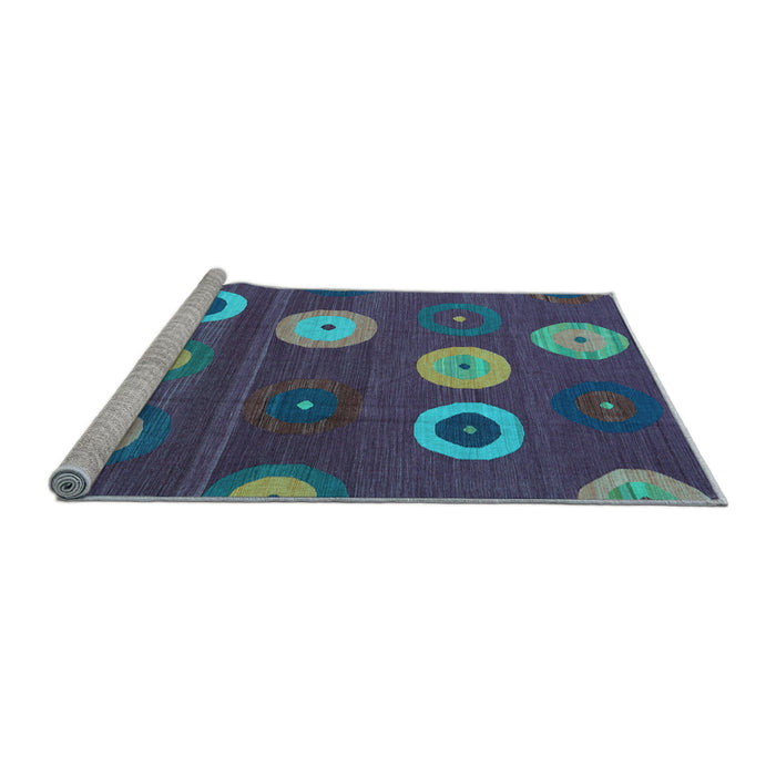 Sideview of Machine Washable Abstract Light Blue Contemporary Rug, wshcon2783lblu