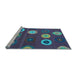 Sideview of Machine Washable Abstract Light Blue Contemporary Rug, wshcon2783lblu