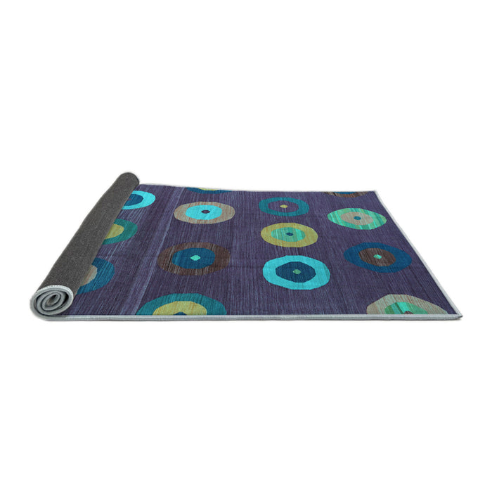 Sideview of Abstract Light Blue Contemporary Rug, con2783lblu