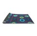 Sideview of Abstract Light Blue Contemporary Rug, con2783lblu