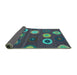 Sideview of Abstract Turquoise Contemporary Rug, con2783turq