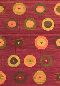 Abstract Orange Contemporary Rug, con2783org