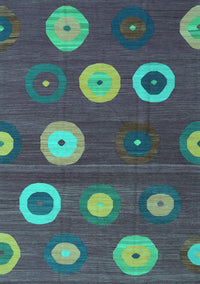 Abstract Turquoise Contemporary Rug, con2783turq