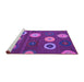 Sideview of Machine Washable Abstract Purple Contemporary Area Rugs, wshcon2783pur