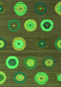 Abstract Green Contemporary Rug, con2783grn