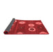 Abstract Red Contemporary Area Rugs