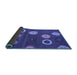 Sideview of Abstract Blue Contemporary Rug, con2783blu