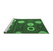 Sideview of Machine Washable Abstract Emerald Green Contemporary Area Rugs, wshcon2783emgrn