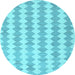 Round Machine Washable Abstract Light Blue Contemporary Rug, wshcon2784lblu