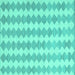 Square Machine Washable Abstract Turquoise Contemporary Area Rugs, wshcon2784turq