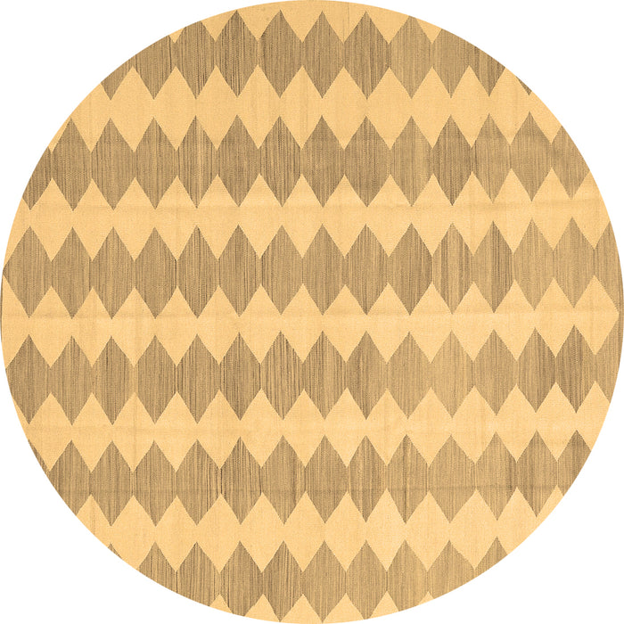 Round Machine Washable Abstract Brown Contemporary Rug, wshcon2784brn