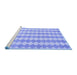 Sideview of Machine Washable Abstract Blue Contemporary Rug, wshcon2784blu