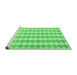 Sideview of Machine Washable Abstract Emerald Green Contemporary Area Rugs, wshcon2784emgrn