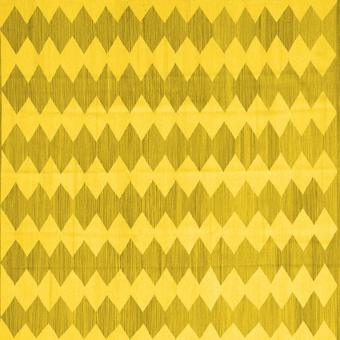 Square Machine Washable Abstract Yellow Contemporary Rug, wshcon2784yw