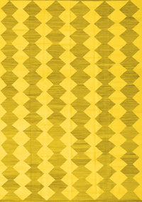 Abstract Yellow Contemporary Rug, con2784yw