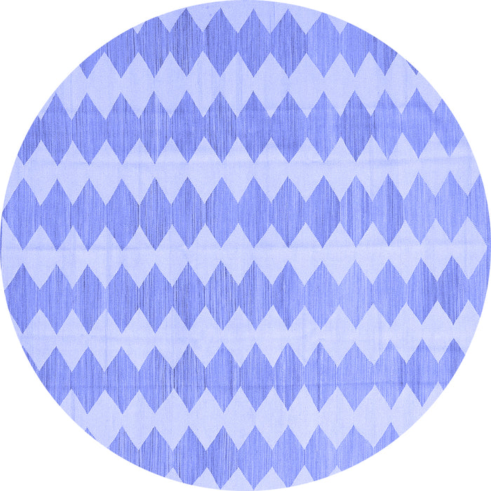 Round Machine Washable Abstract Blue Contemporary Rug, wshcon2784blu
